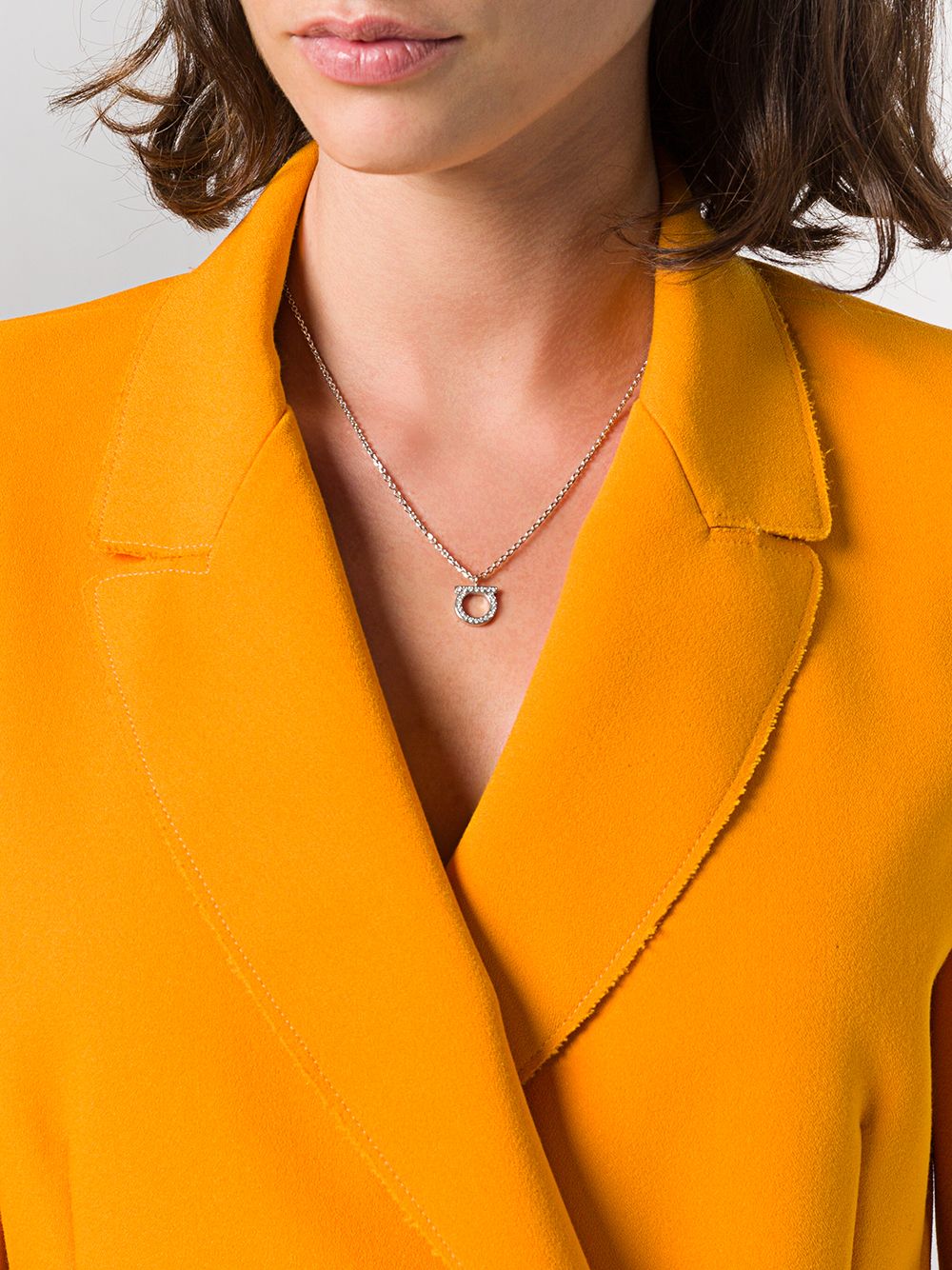 Ferragamo Bijoux Silver Brass Glass