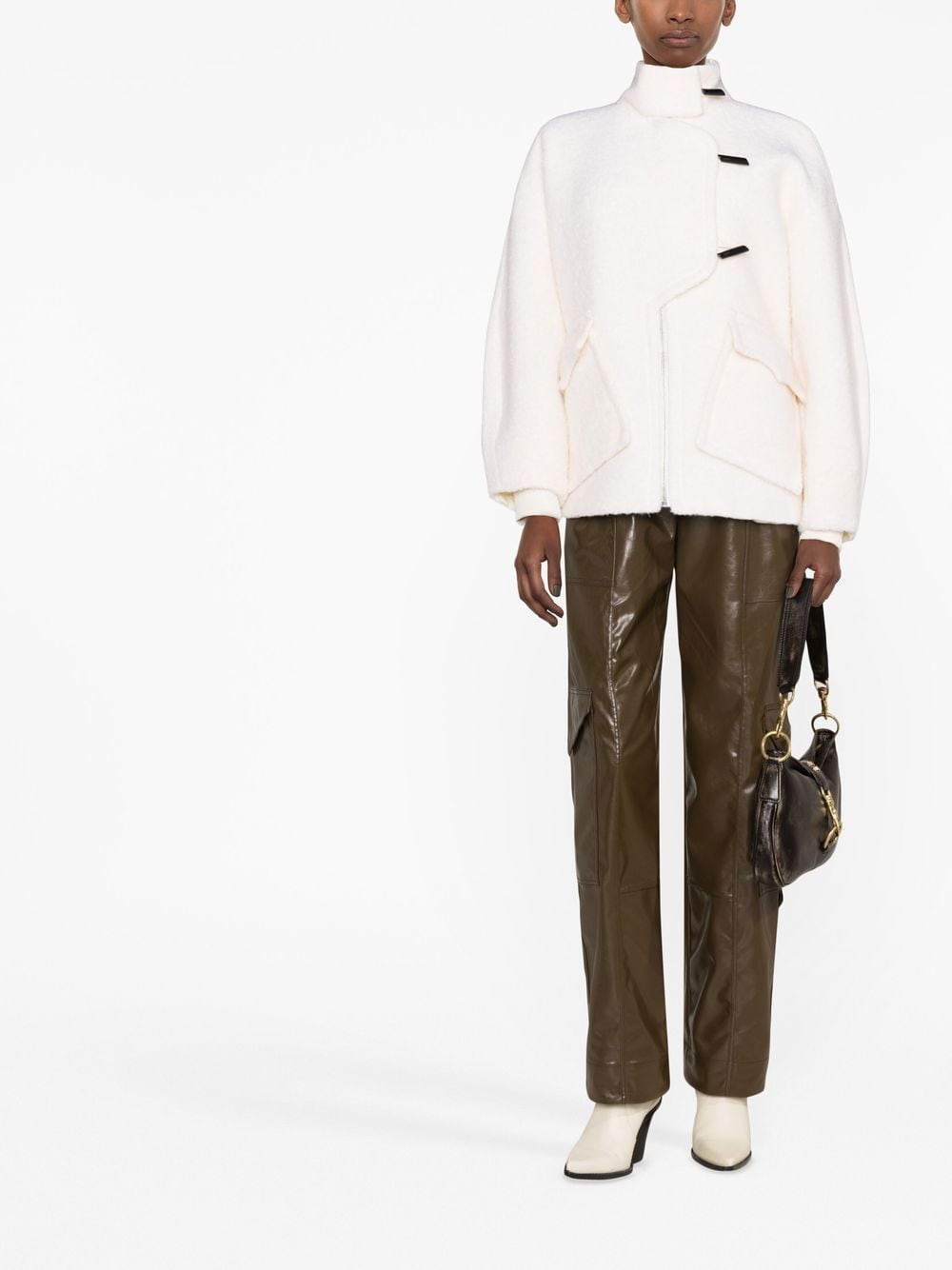 Ganni Jackets White Lining: Recycled Polyester