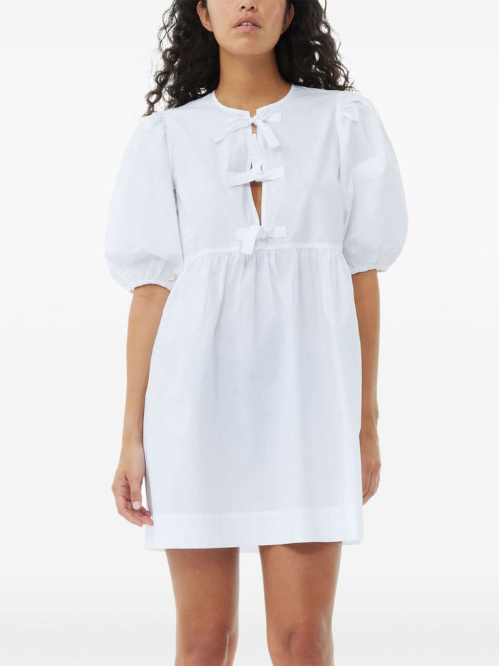 Ganni Dresses White Organic Cotton