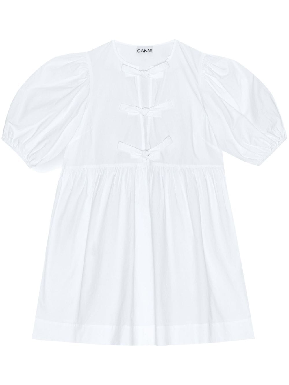 Ganni Dresses White Organic Cotton