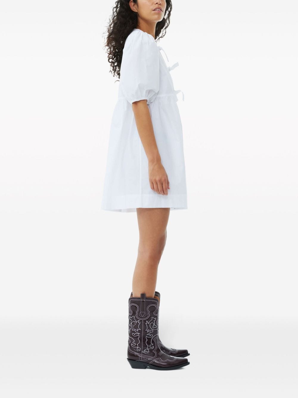 Ganni Dresses White Organic Cotton