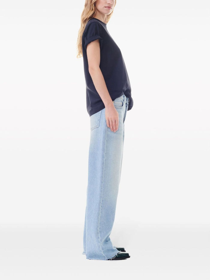Ganni T-Shirts And Polos Black Organic Cotton