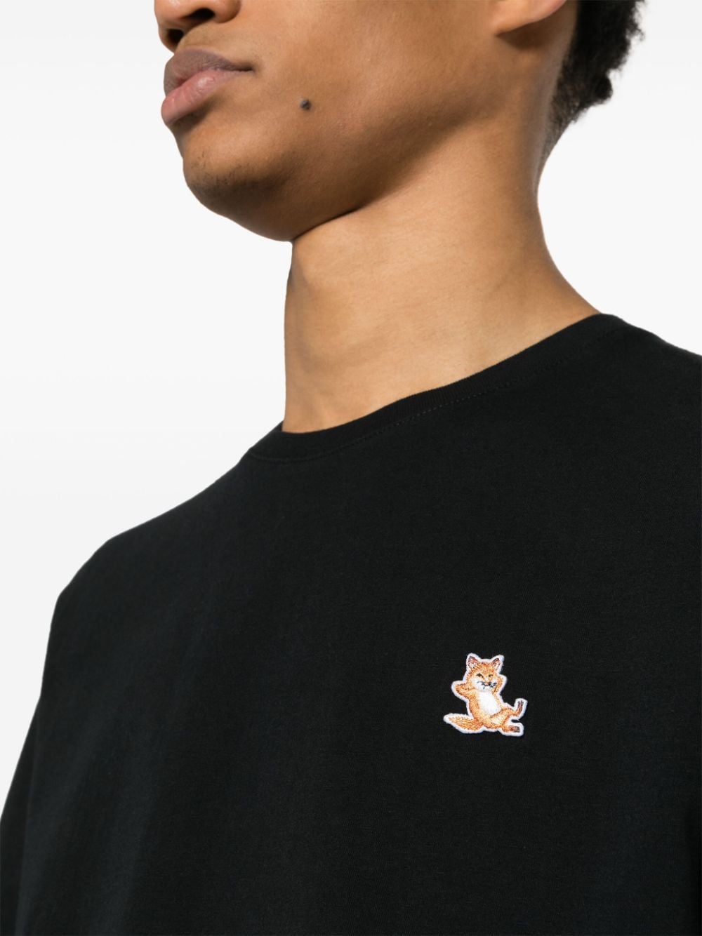 Maison Kitsune T-Shirts And Polos Black Cotton