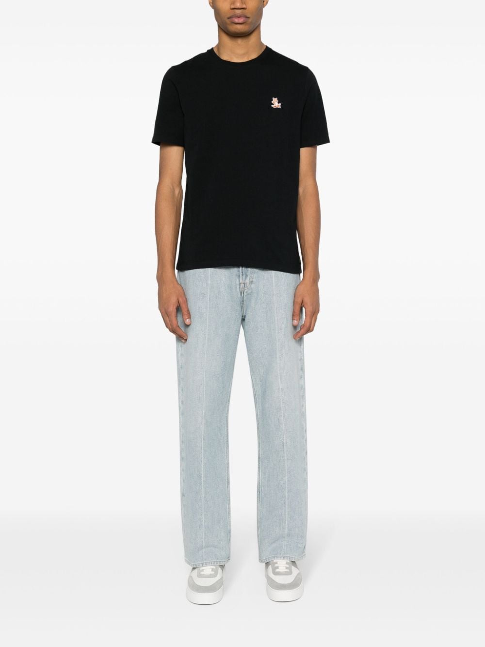 Maison Kitsune T-Shirts And Polos Black Cotton