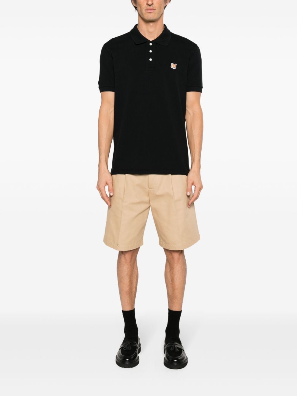 Maison Kitsune T-Shirts And Polos Black Cotton