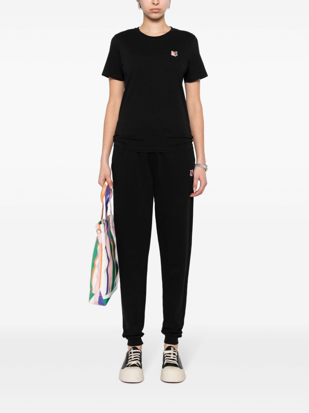 Maison Kitsune T-Shirts And Polos Black Cotton