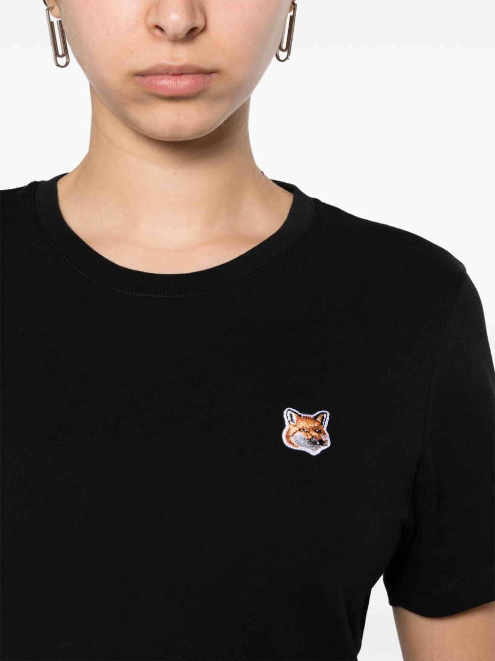 Maison Kitsune T-Shirts And Polos Black Cotton