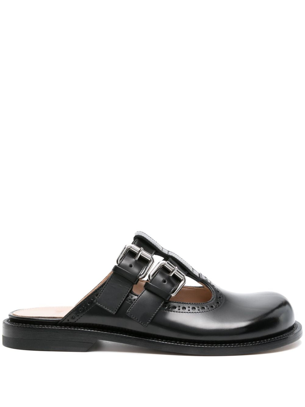 Loewe Sandals Black Calf Leather