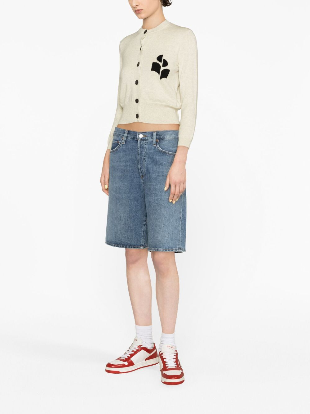 Marant Etoile Sweaters Light Grey Cotton