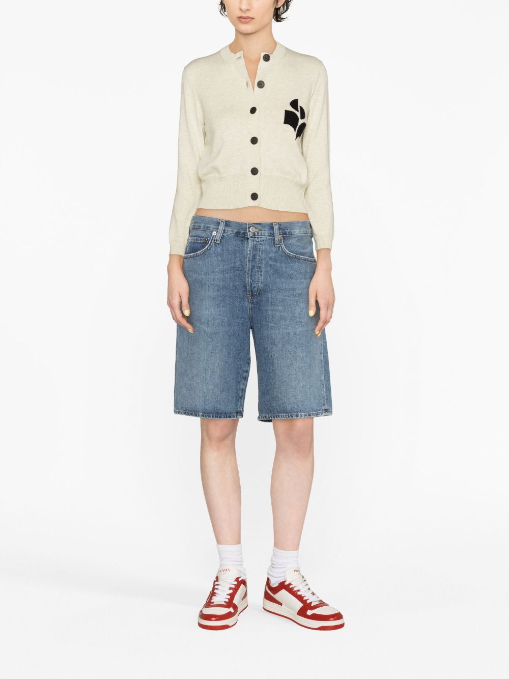 Marant Etoile Sweaters Light Grey Cotton