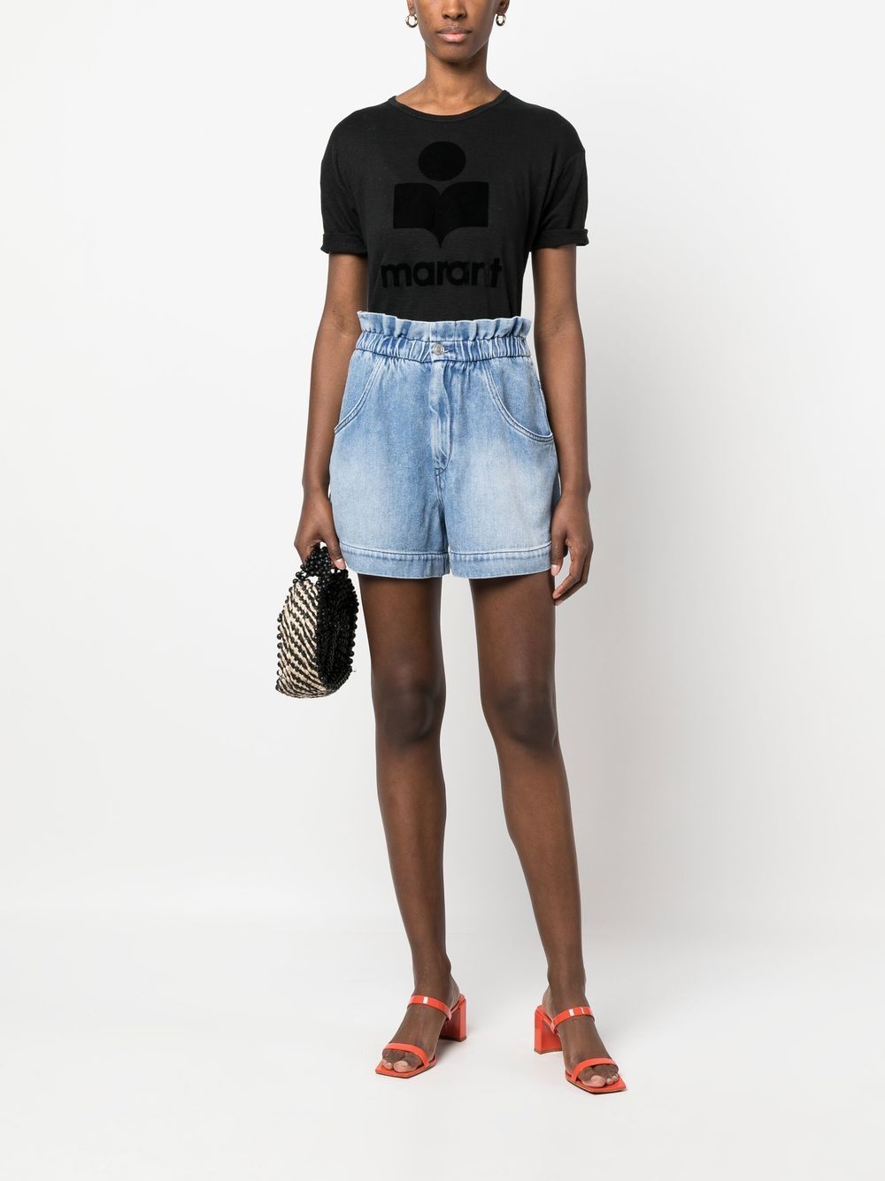 Marant Etoile T-Shirts And Polos Black Linen/flax