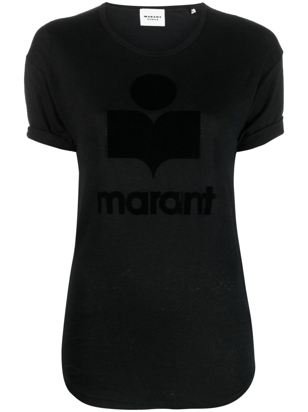 Marant Etoile T-Shirts And Polos Black Linen/flax