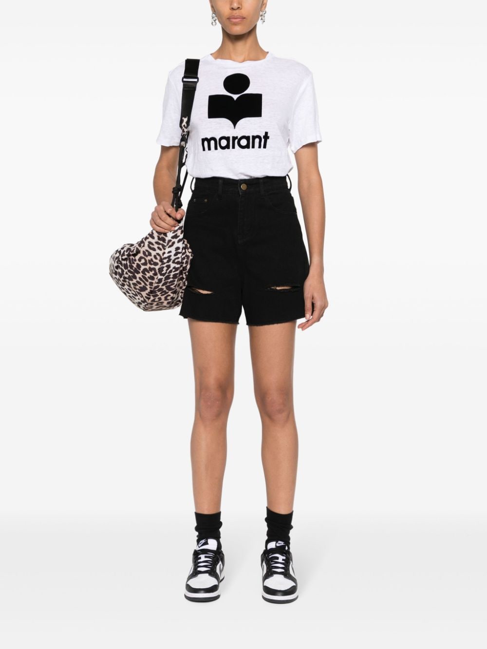 Marant Etoile T-Shirts And Polos White Linen/flax