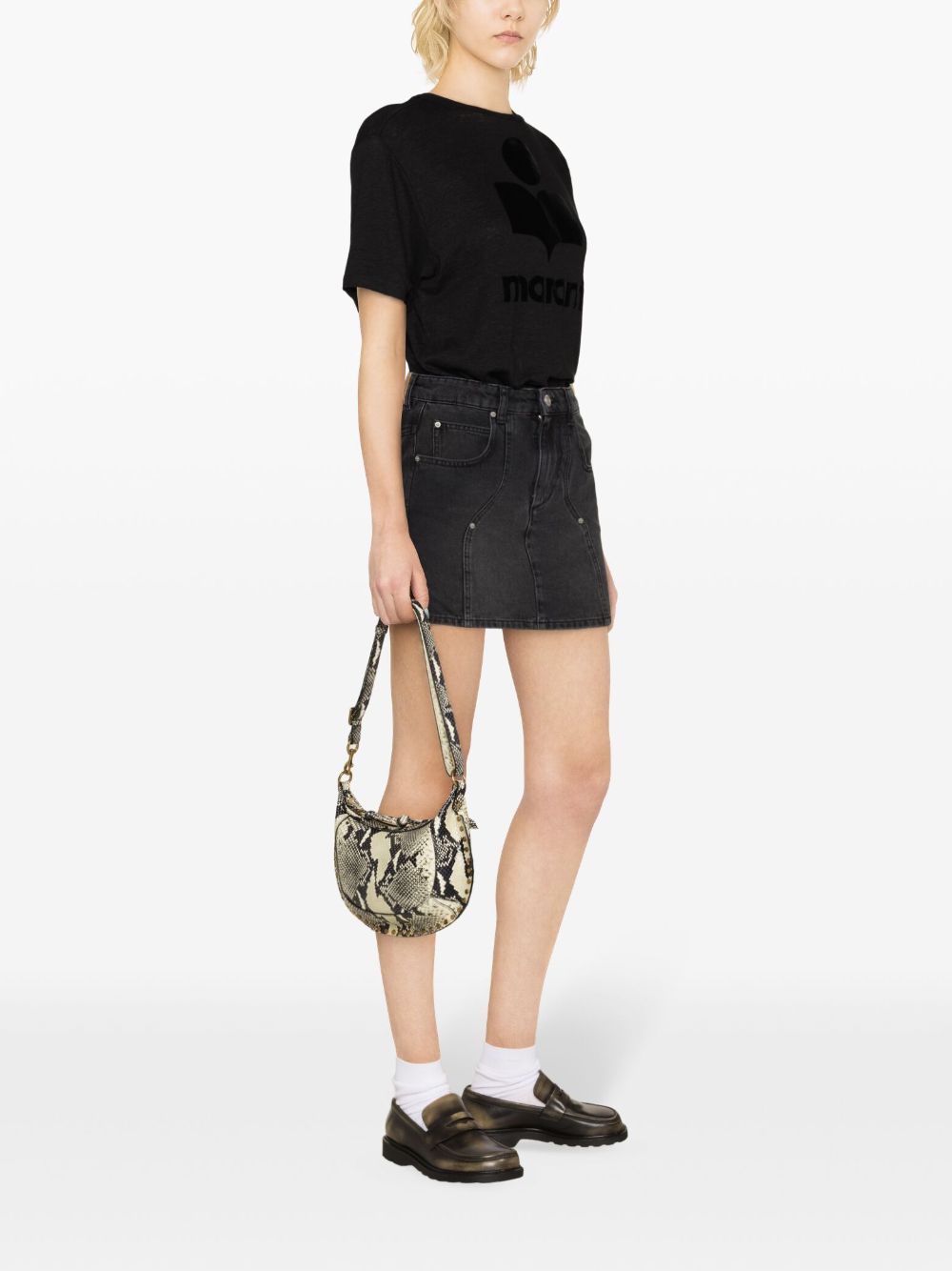 Marant Etoile T-Shirts And Polos Black Linen/flax