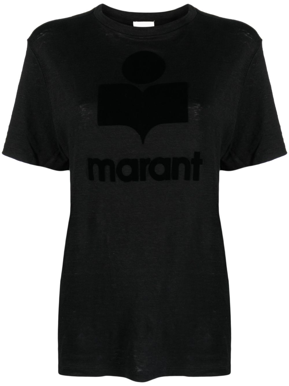 Marant Etoile T-Shirts And Polos Black Linen/flax