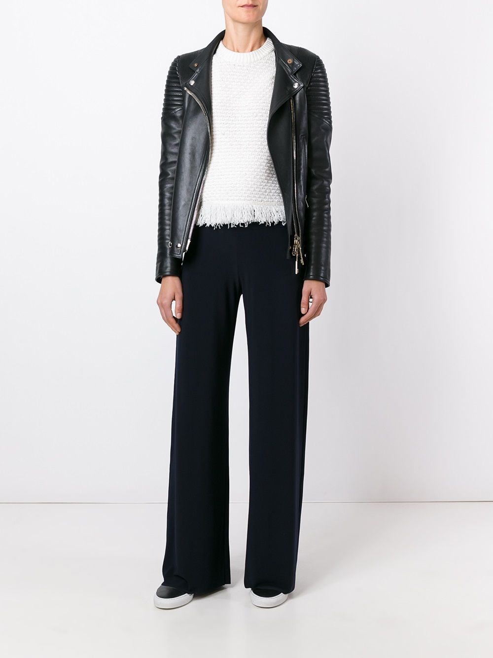 Norma Kamali Trousers Blue Polyester