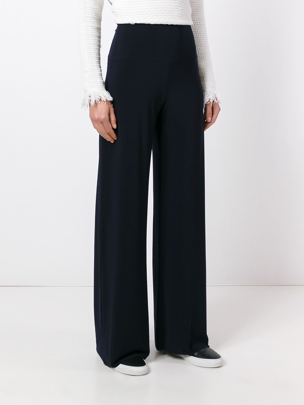 Norma Kamali Trousers Blue Polyester