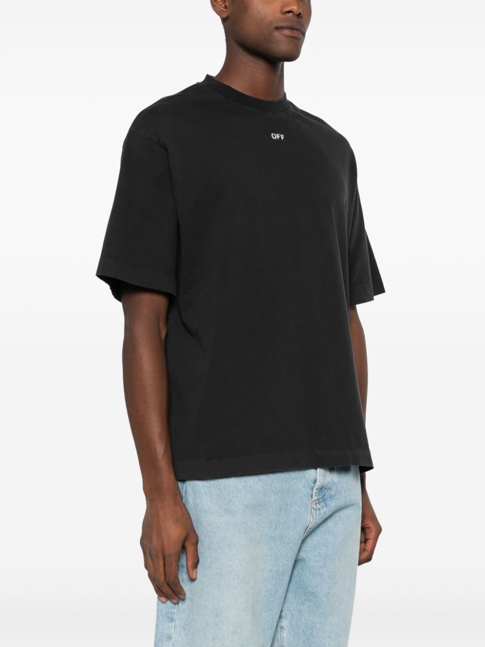 Off White T-Shirts And Polos Black Cotton