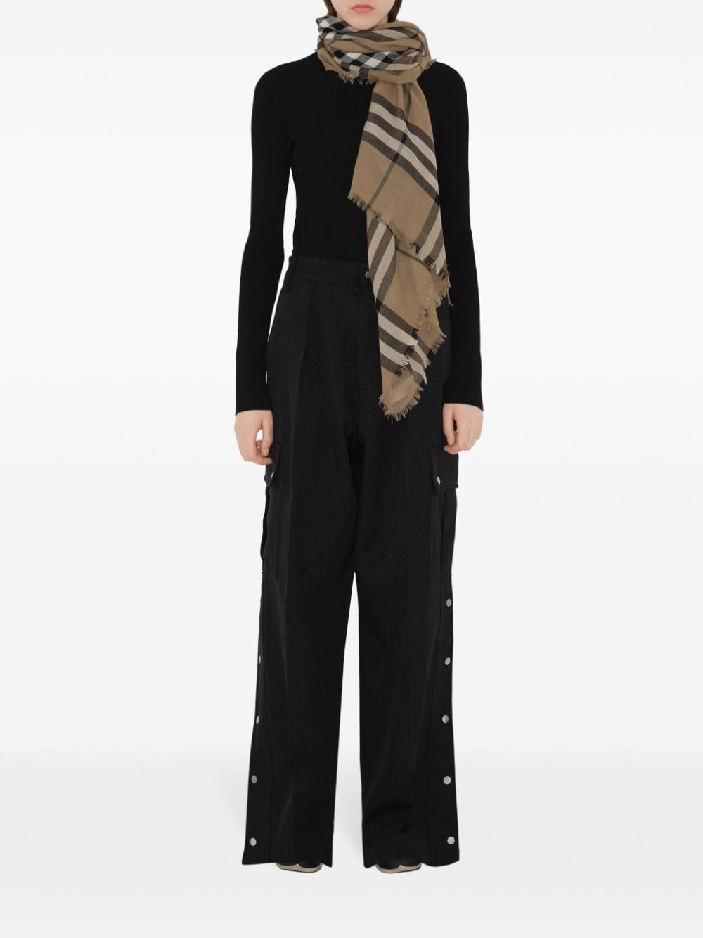 Burberry Scarfs Brown Wool