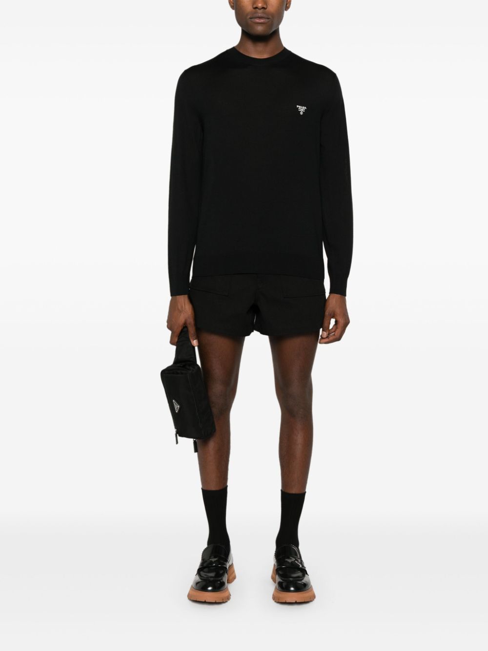 Prada Sweaters Black Wool