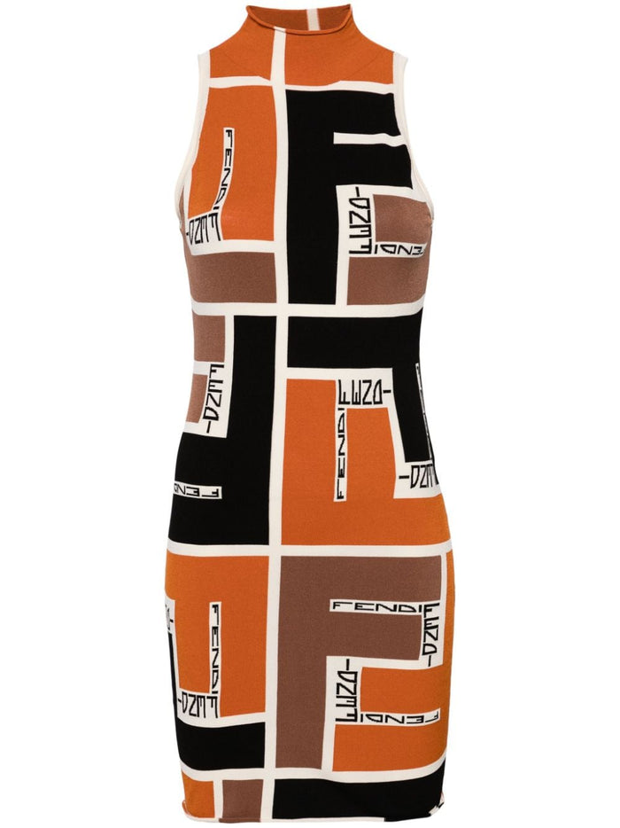 Fendi Dresses Orange Viscose Polyester