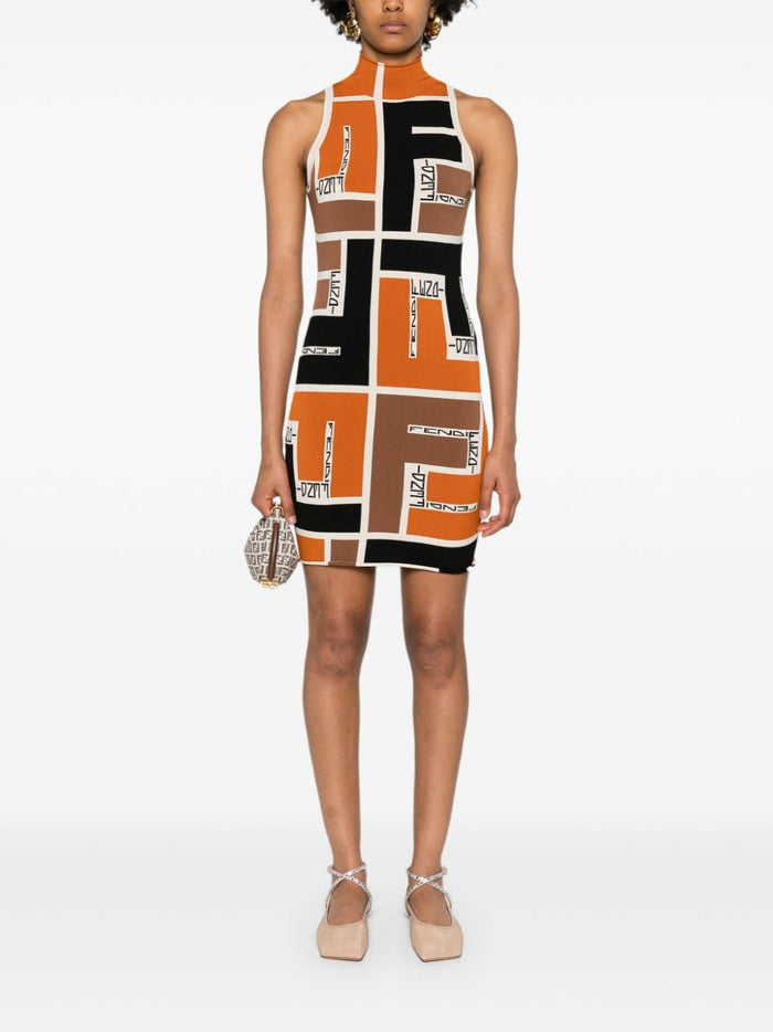 Fendi Dresses Orange Viscose Polyester