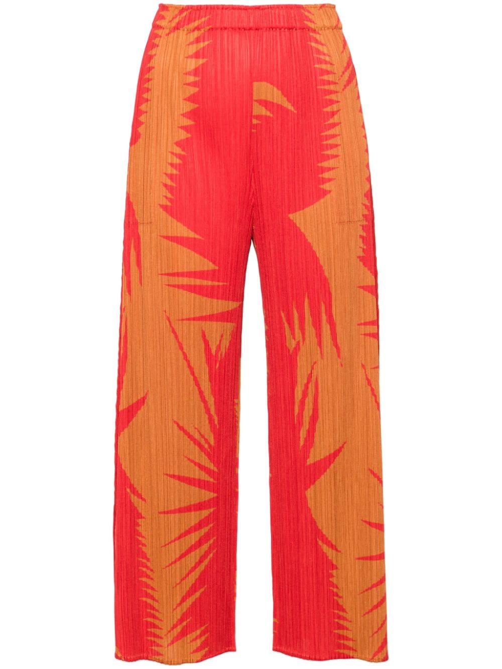 Pleats Please Trousers Brown Polyester