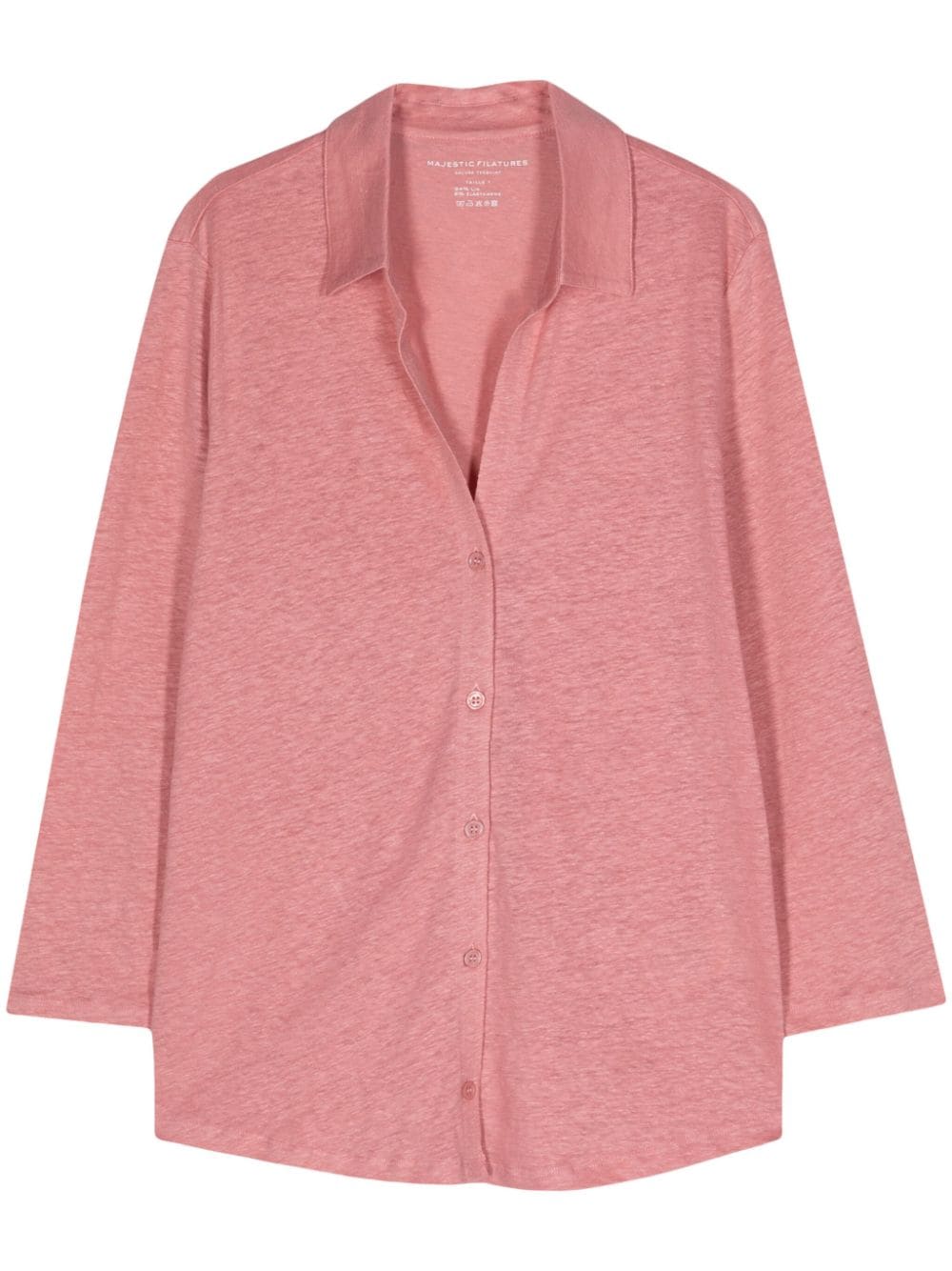 Majestic Shirts Pink Linen