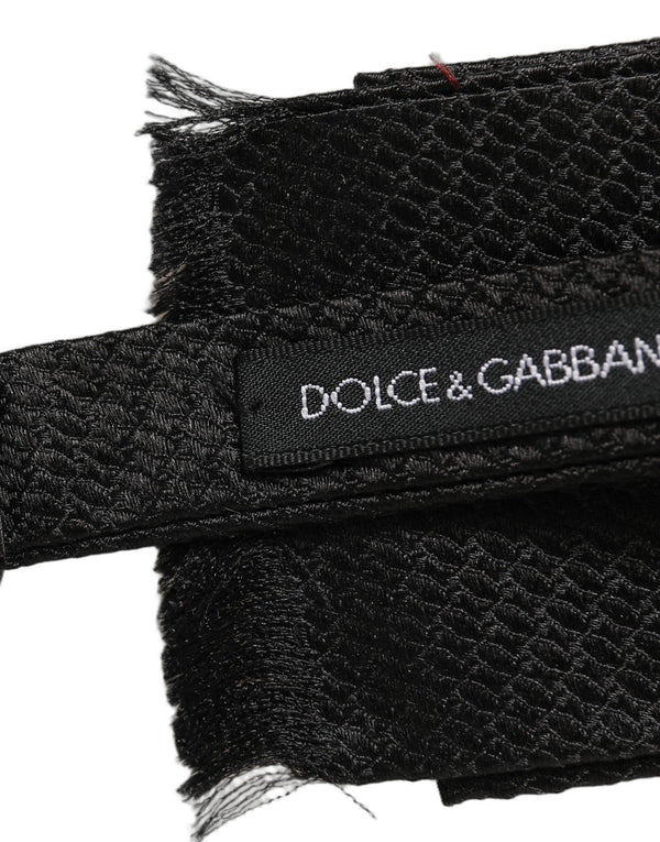 Dolce & Gabbana 100% Silk bow tie in black