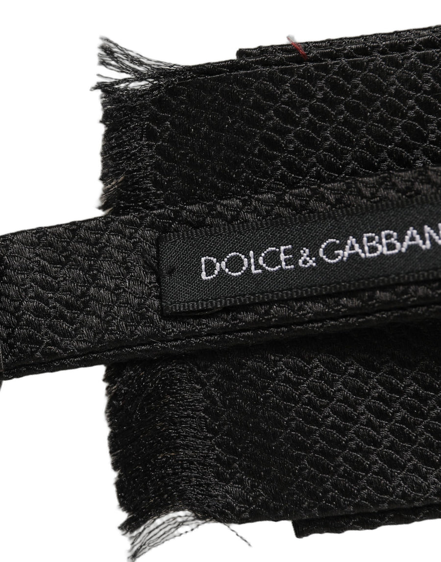 Dolce & Gabbana 100% Silk bow tie in black