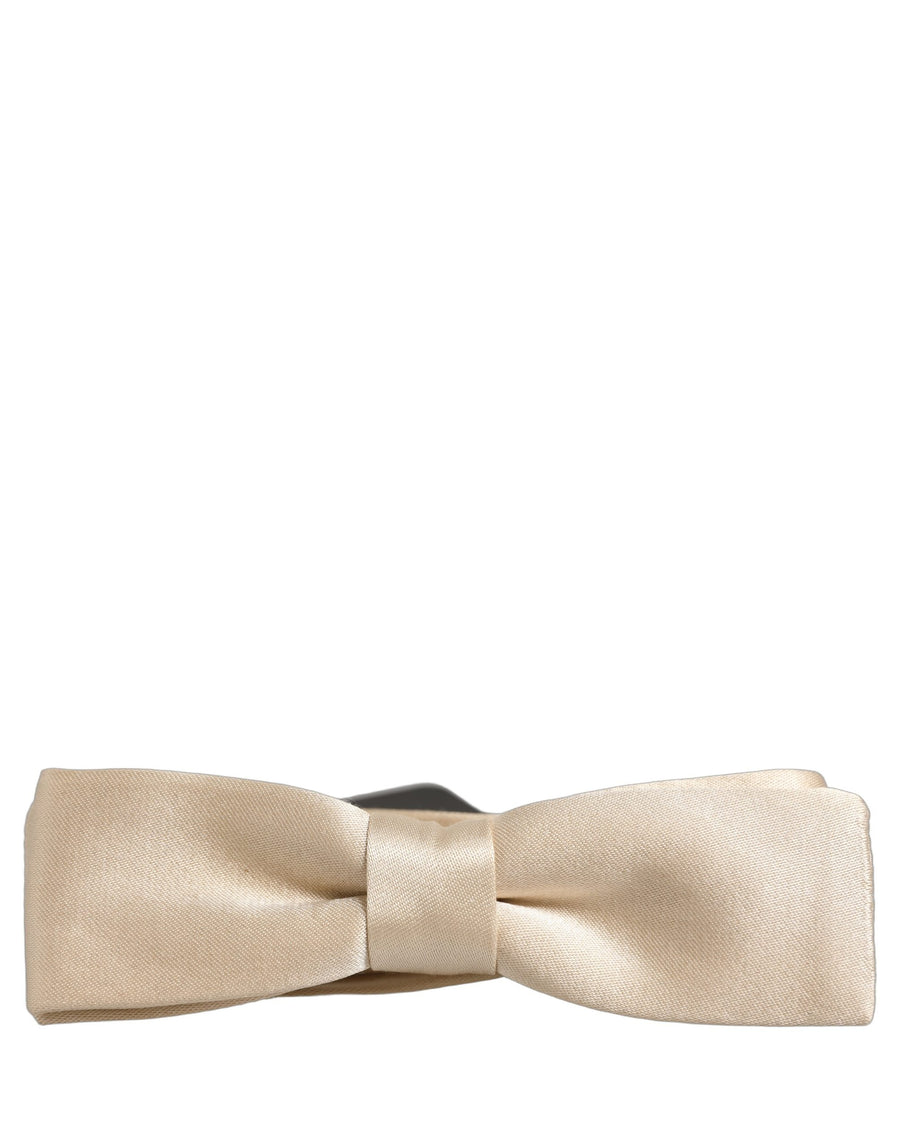 Dolce & Gabbana 100% Silk bow tie in beige