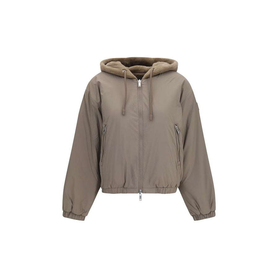 Moose Knuckles Outer: 100% Faux Fur jacket in brown