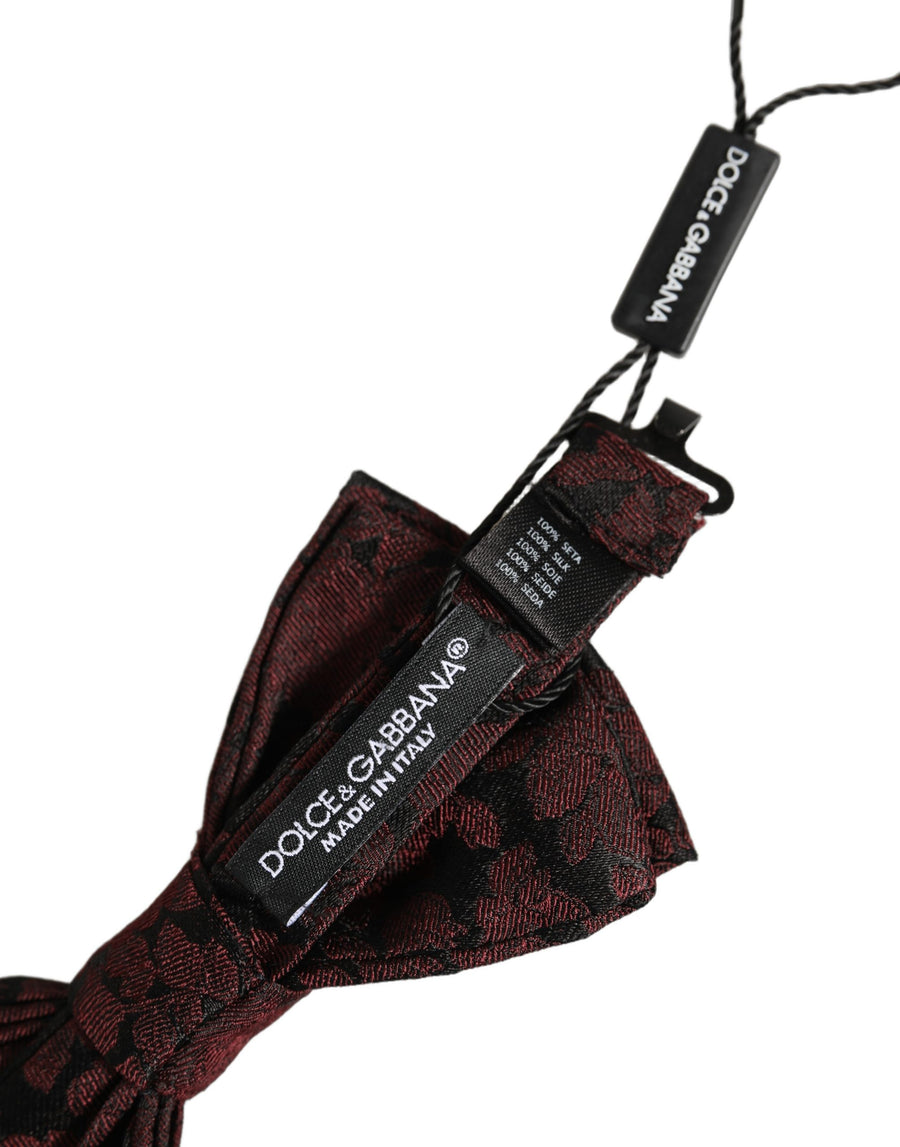 Dolce & Gabbana 100% Silk bow tie in maroon