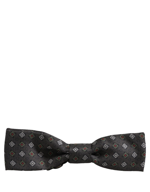 Dolce & Gabbana 100% Silk bow tie in gray