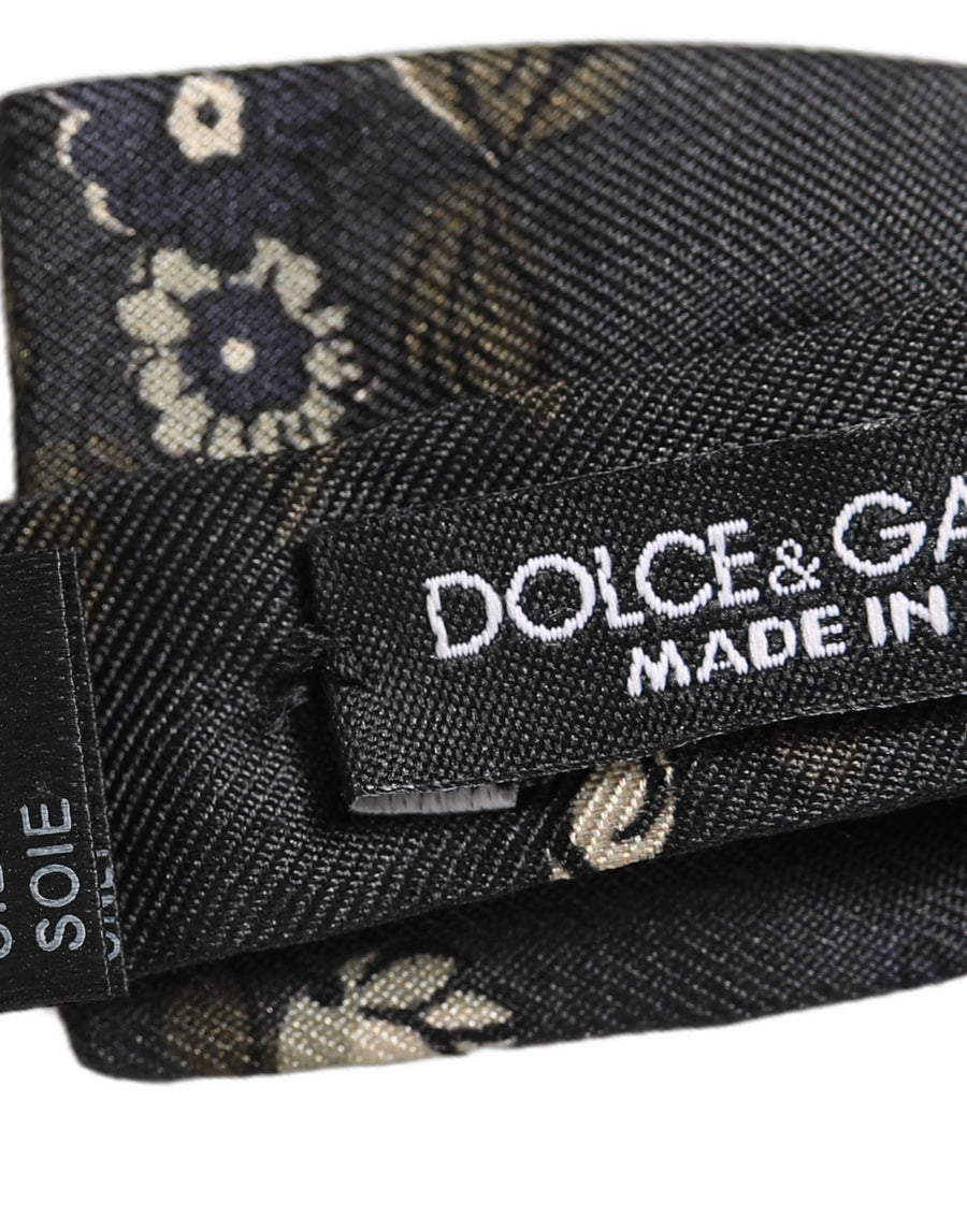 Dolce & Gabbana 100% Silk bow tie in black