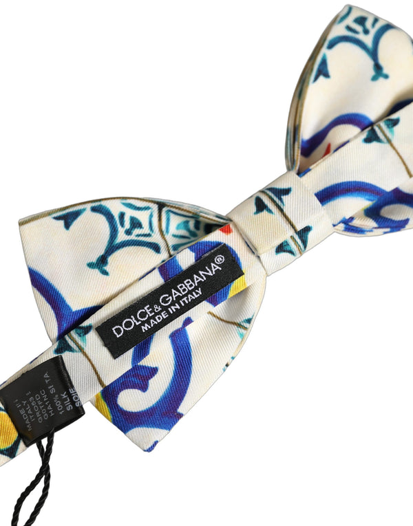 Dolce & Gabbana 100% Silk bow tie in multicolor
