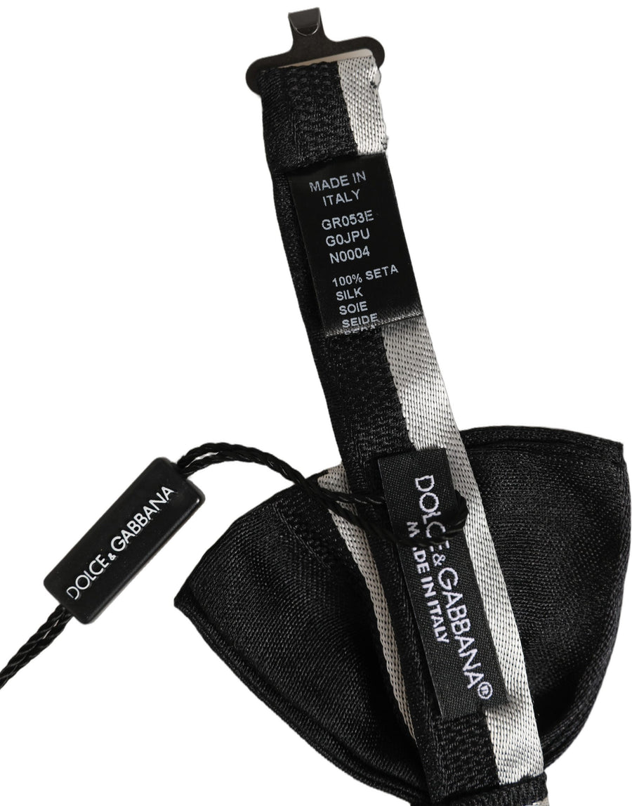 Dolce & Gabbana 100% Silk bow tie in black