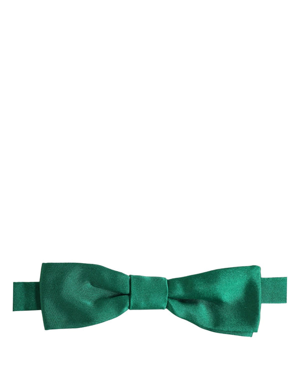 Dolce & Gabbana 100% Silk bow tie in green