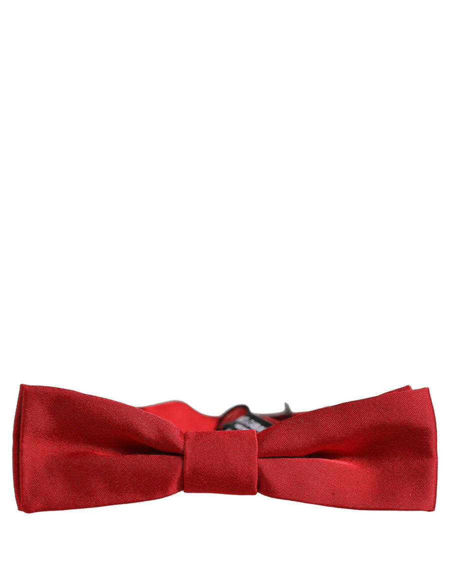 Dolce & Gabbana 100% Silk bow tie in red