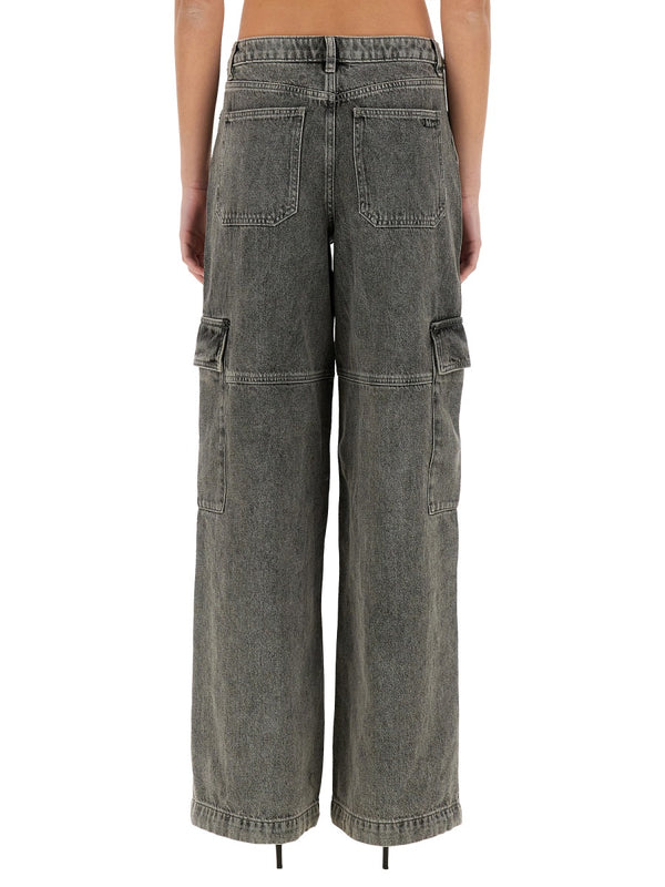 Cargo Jeans Grey Cotton