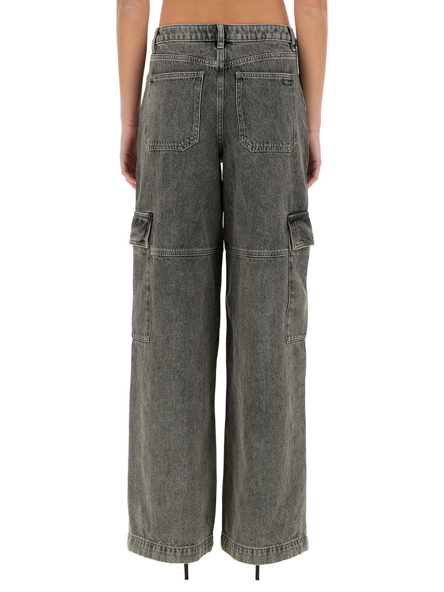 Cargo Jeans Grey Cotton