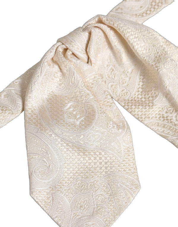 Dolce & Gabbana 100% Silk bow tie in white