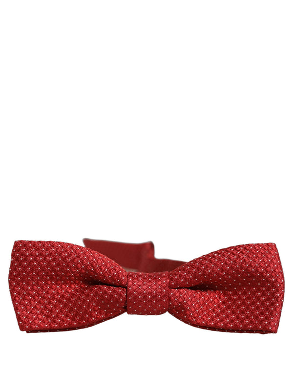 Dolce & Gabbana 100% Silk bow tie in red