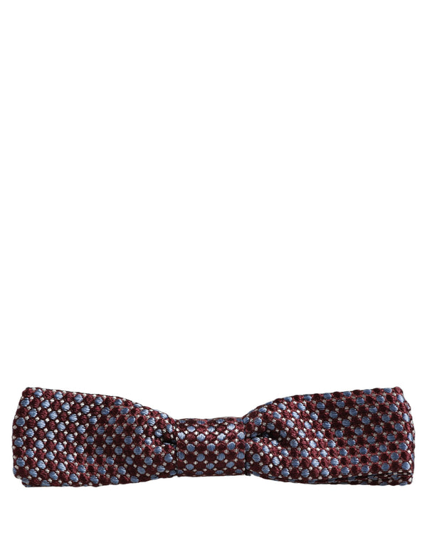 Dolce & Gabbana 100% Silk bow tie in burgundy