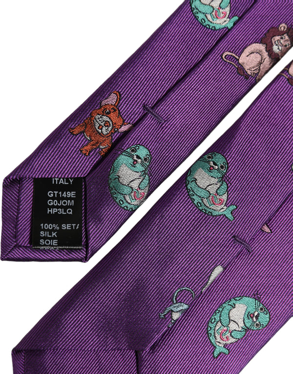 Dolce & Gabbana 100% Silk necktie in purple