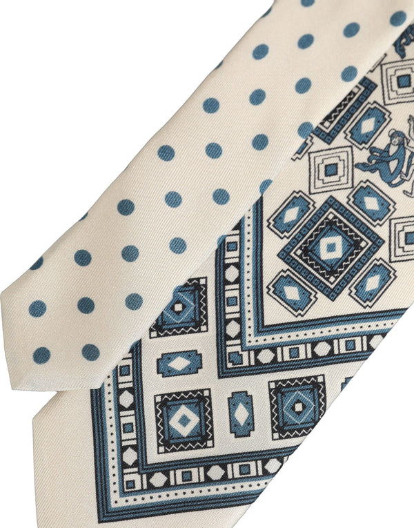 Dolce & Gabbana 100% Silk necktie in off white