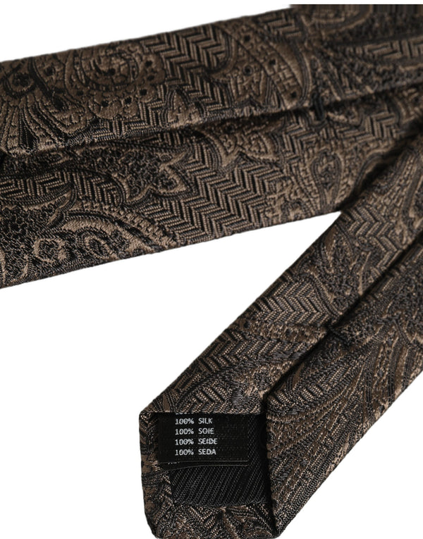 Dolce & Gabbana 100% Silk necktie in brown
