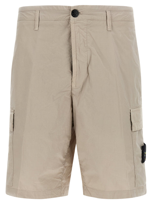Stone Island 97% Cotton bermuda shorts in gray
