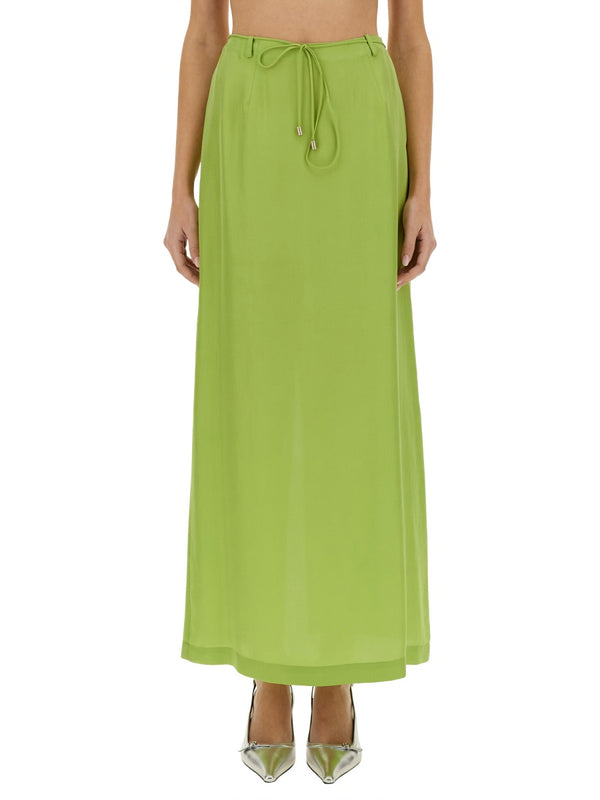 Skirt Green Silk