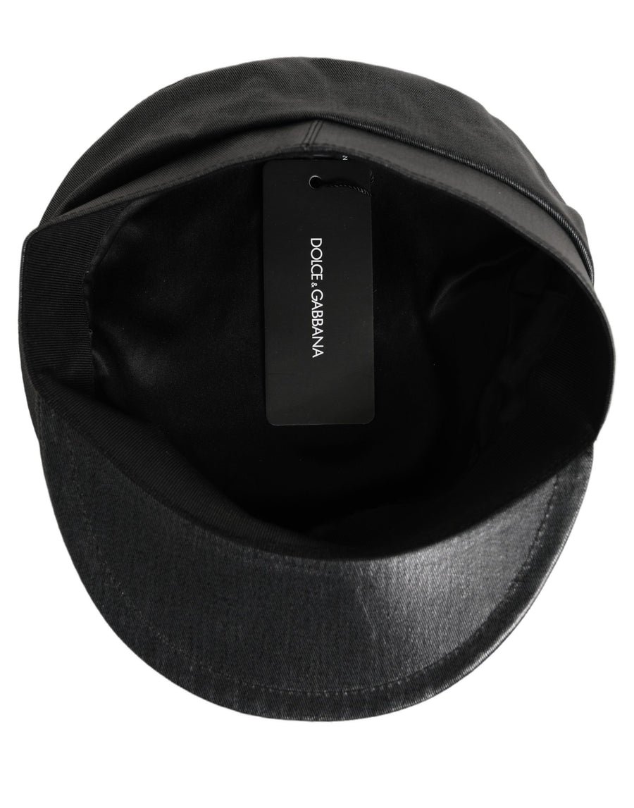 Dolce & Gabbana HAT10095 100% Cotton flat cap in black